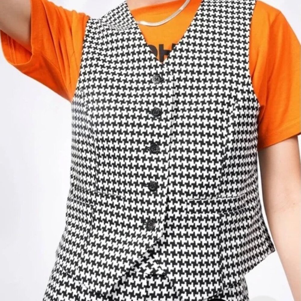 WILDFANG houndstooth empower vest